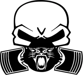 Arctic Cat Piston Gas Mask Skull Decal / Sticker 14