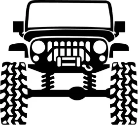 Jeep Outline Decal / Sticker 01