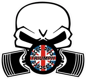 Triumph Piston Gas Mask with British Flag Decal / Sticker 41