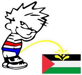 Z1 Pee on Palestine Flag Decal / Sticker