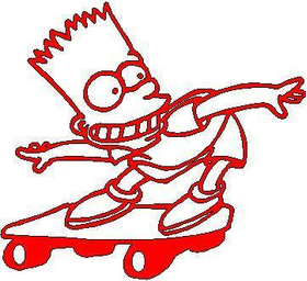 Bart Skateboard decal / sticker