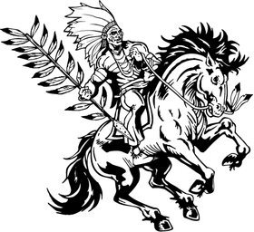Chiefs Mascot Decal / Sticker on Horse