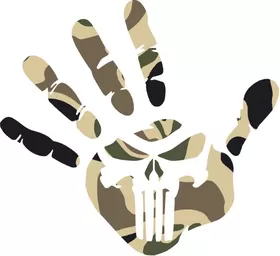 Camouflage Punisher Jeep Wave Decal / Sticker 166