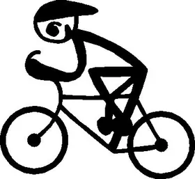 Bicycle Stick Figure Decal / Sticker 02