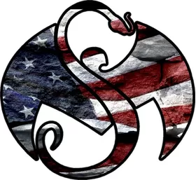 Strange Music American Flag Decal / Sticker 03