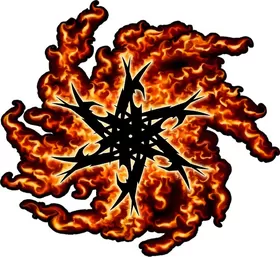 True Fire Shuriken Decal / Sticker