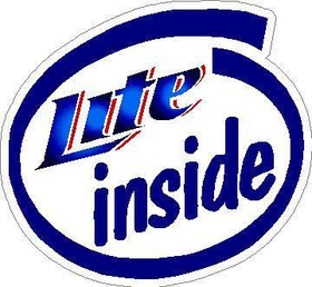 Miller Lite Inside Decal / Sticker