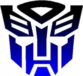 Black fade to Blue Autobot Decal / Sticker