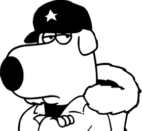 Family Guy Brian Griffin Decal / Sticker 02