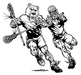 Lacrosse Bears Mascot Decal / Sticker 4