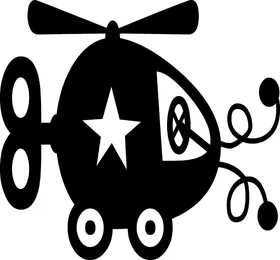 Helicopter Decal / Sticker 05