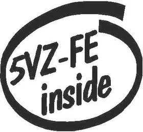 Toyota 5VZ-FF Inside Decal / Sticker