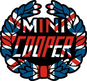 Mini Cooper UK Flag Decal / Sticker 06