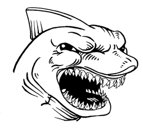 Sharks Mascot Decal / Sticker 5