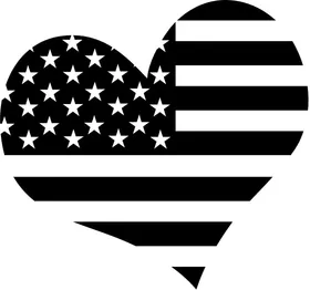 American Flag Heart Decal / Sticker 18