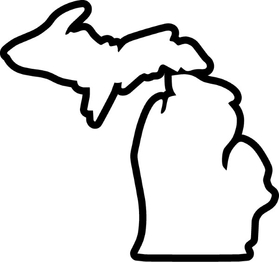 Michigan Outline Decal / Sticker 02