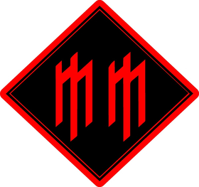 Marilyn Manson Diamond MM Decal / Sticker 06