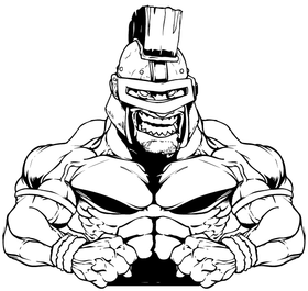 Trojans Weightlifting Mascot Decal / Sticker