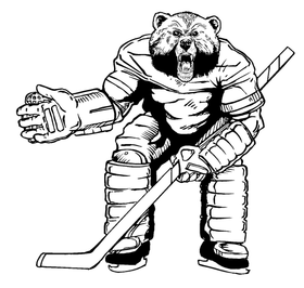 Hockey Bears Mascot Decal / Sticker