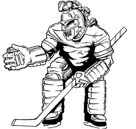 HOCKEY KNIGHTS MASCOT DECAL / STICKER 1