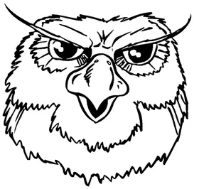 Owls Mascot Decal / Sticker 2