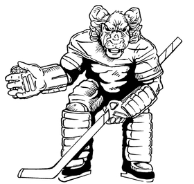 Hockey Rams Mascot Decal / Sticker 1