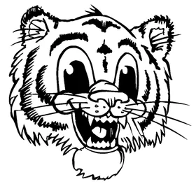 Tigers Mascot Decal / Sticker 1