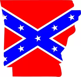 Arkansas Rebel / Confederate Flag Decal / Sticker 03