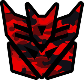 Red Camoflauge Decepticon Decal / Sticker 38