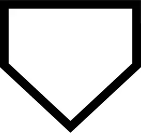 Baseball Home Plate Decal / Sticker 02