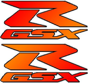 Red to Orange GSXR pair Decals / Stickers