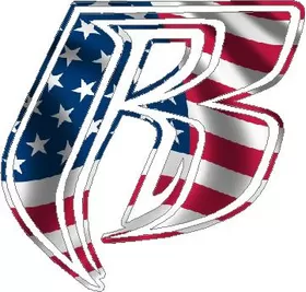 American Flag Ruff Ryders Decal / Sticker