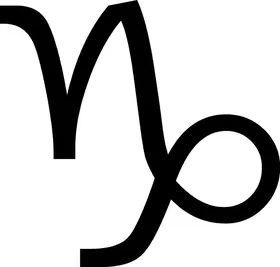 Capricorn Zodiac Symbol Decal / Sticker 0