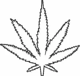 Pot Leaf Decal / Sticker 02