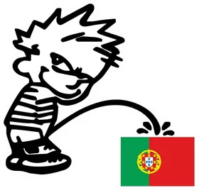 Z1 Pee On Portugeuse Flag Decal / Sticker