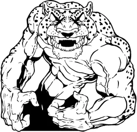 Wrestling Jaguars Mascot Decal / Sticker