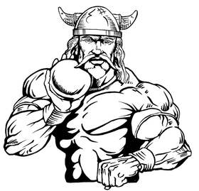 Track and Field Vikings Mascot Decal / Sticker 3