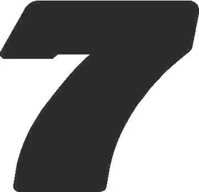 7 Race Number Decal / Sticker