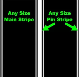 8 Inch Wide Pin Stripe Racing Stripe Decal / Sticker