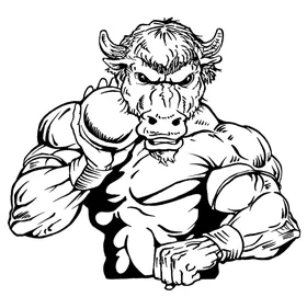 Shot Put Buffalo Mascot Decal / Sticker tf2