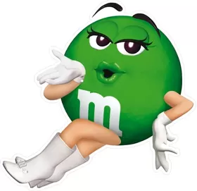 Green M&M Decal / Sticker 21