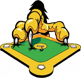 Baseball Eagles Claw Mascot Decal / Sticker