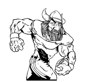 Vikings Football Mascot Decal / Sticker