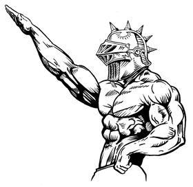 Weightlifting Knights Mascot Decal / Sticker 2