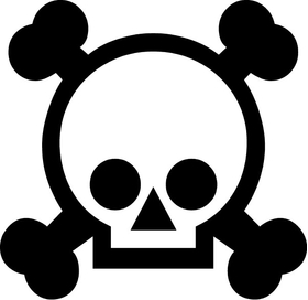 Skull and Cross Bones Decal / Sticker 06