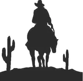 Cowboy Decal / Sticker 06