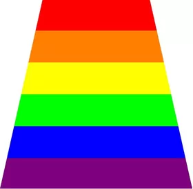 Rainbow LGBT Flag Tetrahedron Decal / Sticker 26