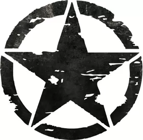 Distressed Army Star Decal / Sticker 05