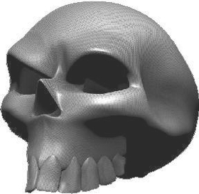 3D Carbon Fiber Skull 03 Decal / Sticker