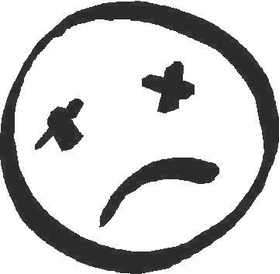 Dead Sad Face Decal / Sticker